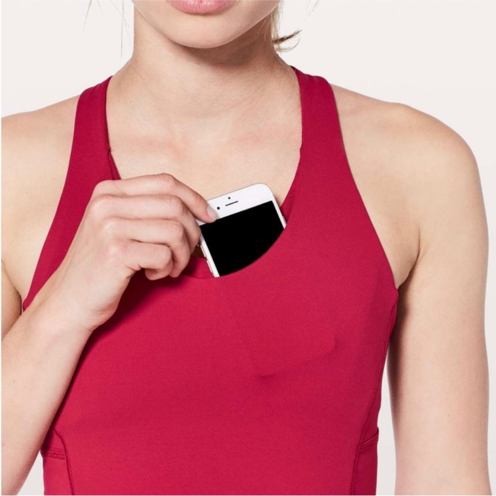 Lululemon Stash N Run Tank Ruby Red Size 4 - image 8